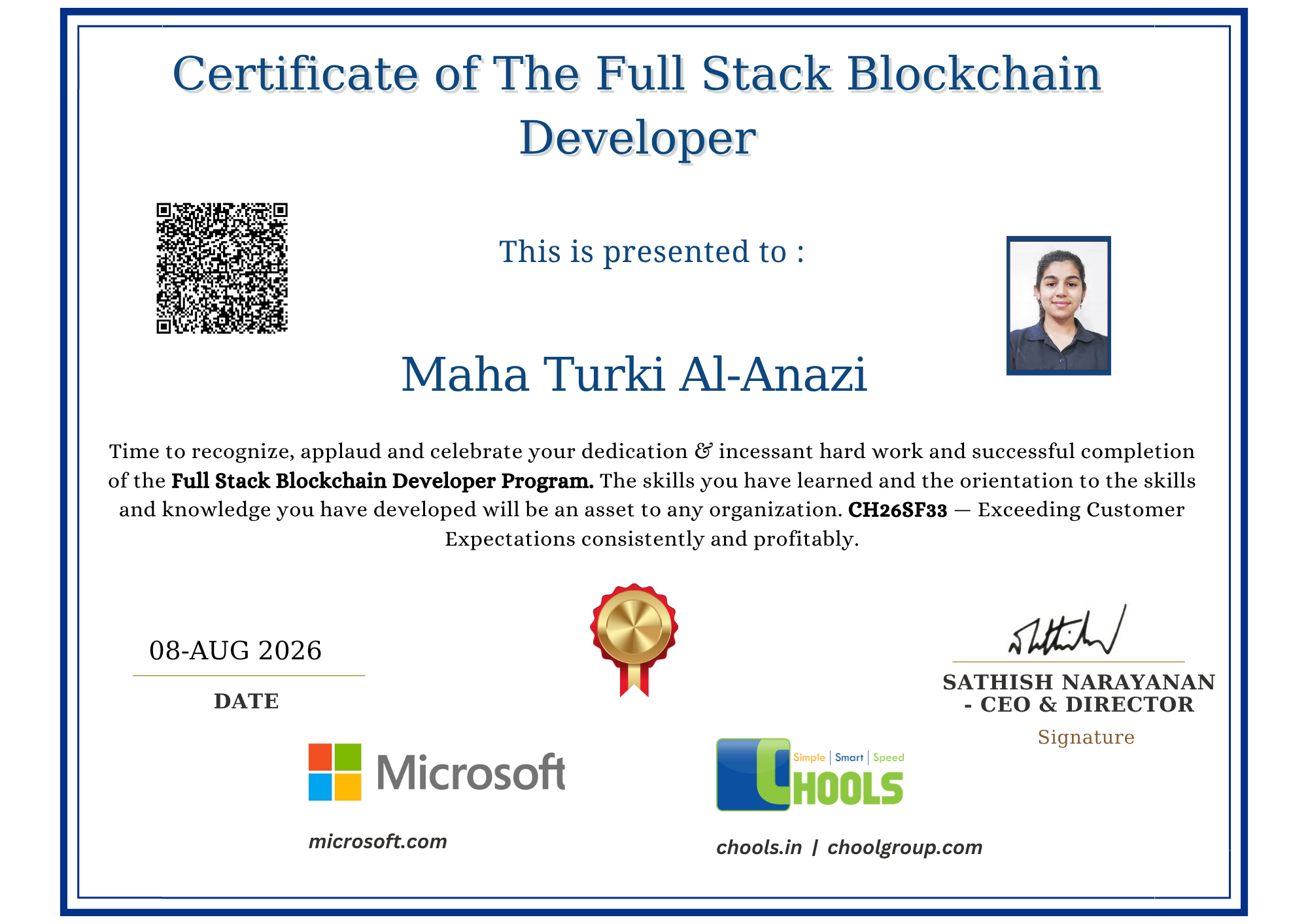 Full Stack Blockchain Developer Certificate